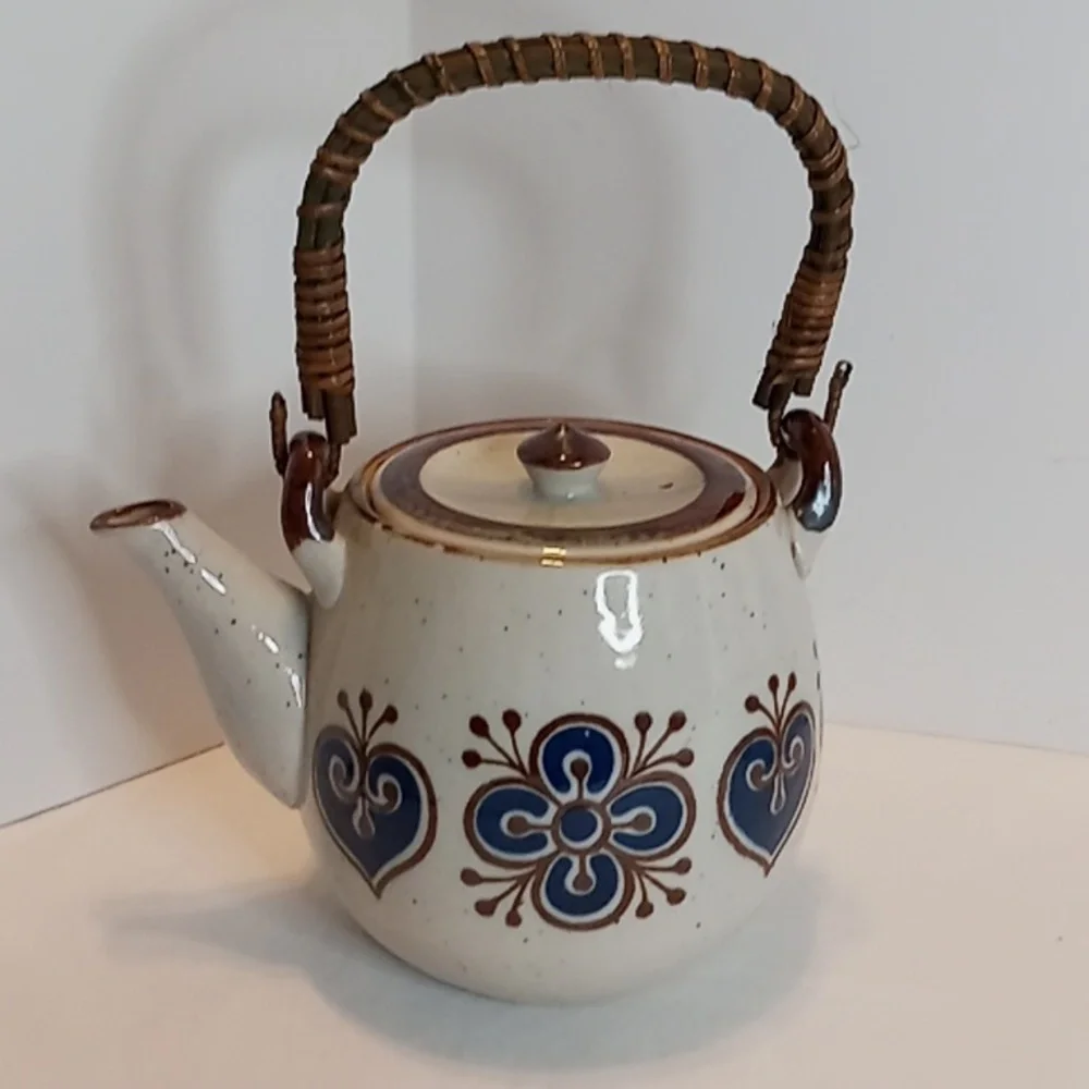 Cottagecore Vintage Handcrafted Otagiri Original Japanese Teapot With Six Cups